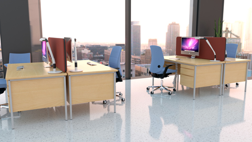 >Office Furniture 3D Rendering